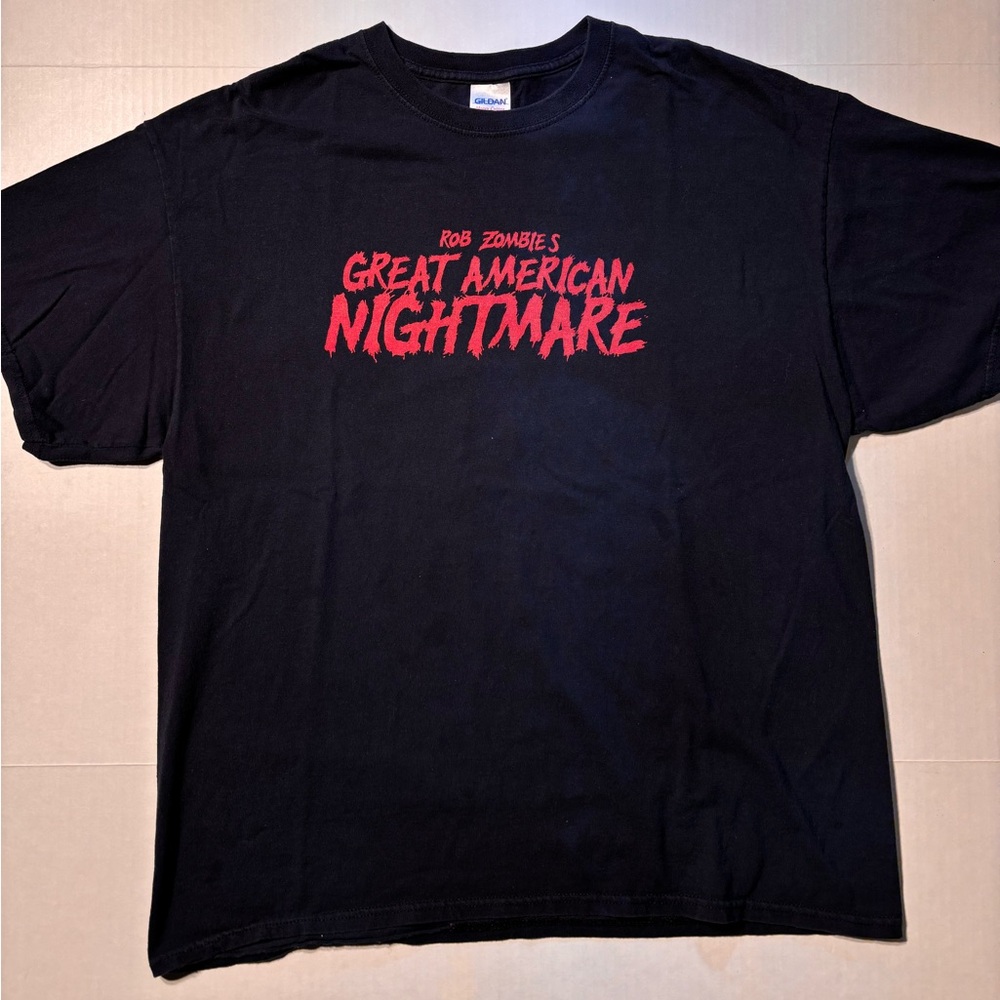 Vtg Rob Zombie Great American Nightmare Music Festival Tour Haunted House Tshirt